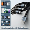 3-in-1 Fast Charging Cable | Type-C, Lightning & Micro USB | 66W Braided Data Cable -3IN1_BRAIDED_CABLE