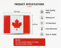 3D Canadian Flag Metal Sticker Emblem - STICKER_CANADIAN_FLG