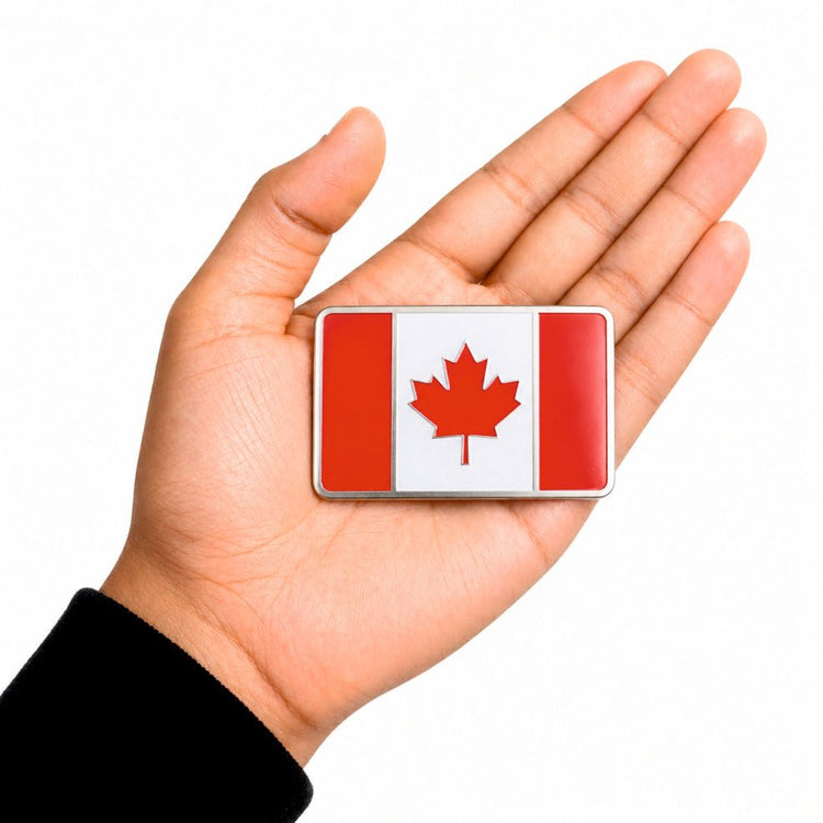 3D Canadian Flag Metal Sticker Emblem - STICKER_CANADIAN_FLG