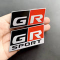 3D GR Car Badge Emblem Black Red | 6.7cm x 2.9cm | All Vehicle Exterior Decorative Logo, Self - Adhesive - STICKER_GR_SPORT
