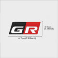 3D GR Car Badge Emblem Black Red | 6.7cm x 2.9cm | All Vehicle Exterior Decorative Logo, Self - Adhesive - STICKER_GR