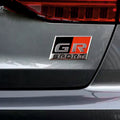 3D GR Car Badge Emblem Black Red | 6.7cm x 2.9cm | All Vehicle Exterior Decorative Logo, Self - Adhesive - STICKER_GR_SPORT