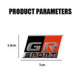 3D GR Car Badge Emblem Black Red | 6.7cm x 2.9cm | All Vehicle Exterior Decorative Logo, Self - Adhesive - STICKER_GR_SPORT