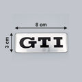 3D GTI Logo Car Badge Emblem | 8cm x 3cm | All Vehicle Exterior Decorative Logo, Self - Adhesive - STICKER_GTI