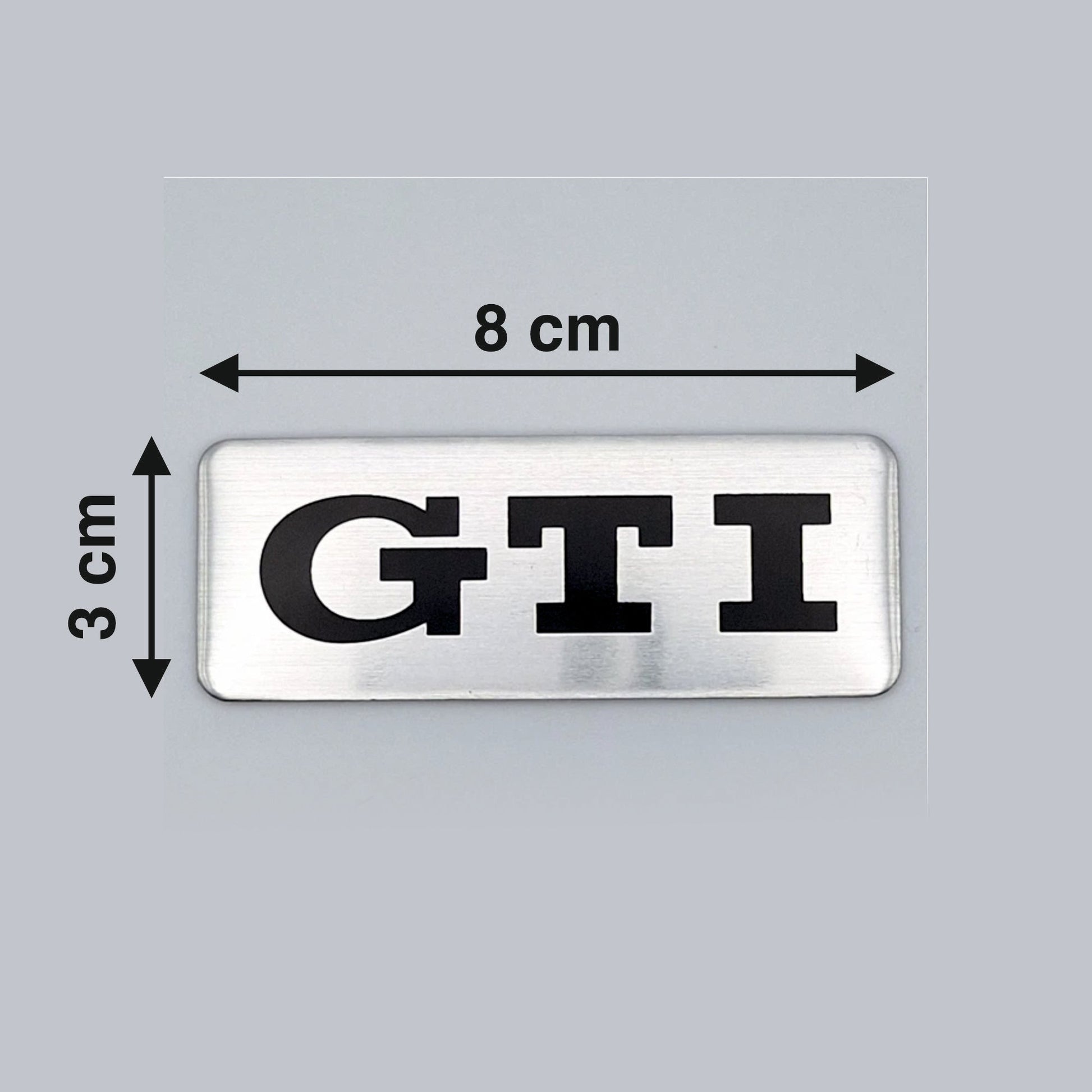 3D GTI Logo Car Badge Emblem | 8cm x 3cm | All Vehicle Exterior Decorative Logo, Self - Adhesive - STICKER_GTI