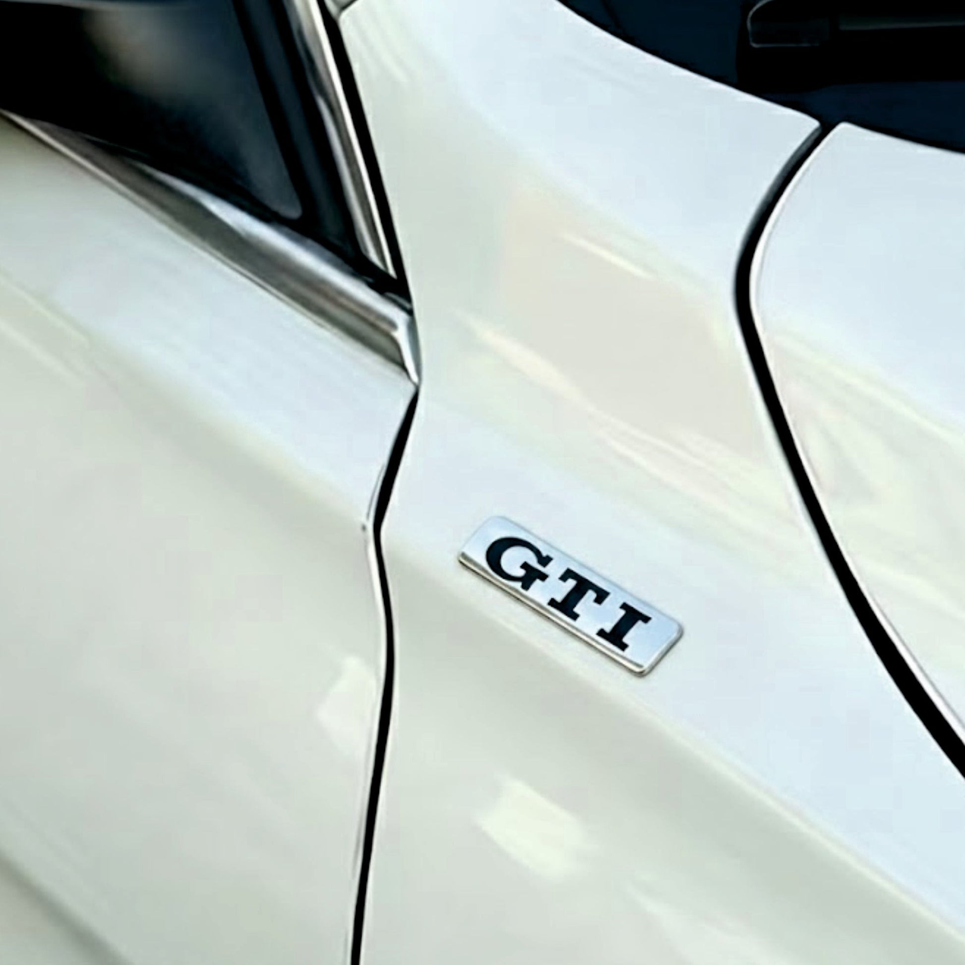 3D GTI Logo Car Badge Emblem | 8cm x 3cm | All Vehicle Exterior Decorative Logo, Self - Adhesive - STICKER_GTI