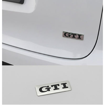3D GTI Logo Car Badge Emblem | 8cm x 3cm | All Vehicle Exterior Decorative Logo, Self - Adhesive - STICKER_GTI