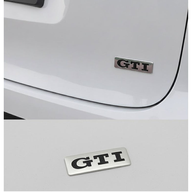 3D GTI Logo Car Badge Emblem | 8cm x 3cm | All Vehicle Exterior Decorative Logo, Self - Adhesive - STICKER_GTI