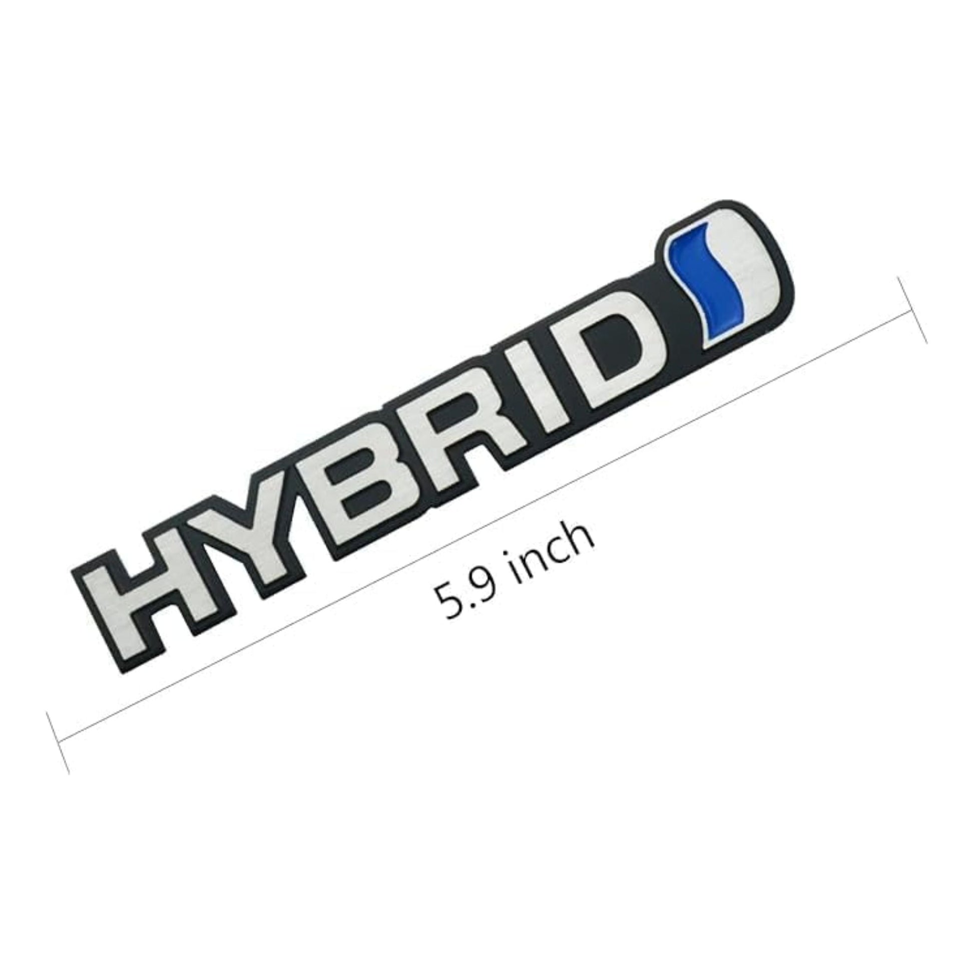 3D Hybrid Metal Sticker Emblem 5.9 x 0.7" Inch - STICKER_HYBRID_BLK