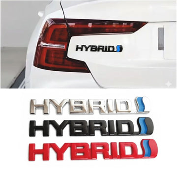 3D Hybrid Metal Sticker Emblem 5.9 x 0.7" Inch - STICKER_HYBRID_BLK