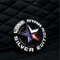3D Lone Star Silver Edition Decal Badge Emblem Logo | 7.2cm x 7.2cm | All Vehicle Exterior Decorative Logo, Self - Adhesive - LONE_STICKER_BLK