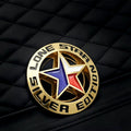 3D Lone Star Silver Edition Decal Badge Emblem Logo | 7.2cm x 7.2cm | All Vehicle Exterior Decorative Logo, Self - Adhesive - LONE_STICKER_GLD