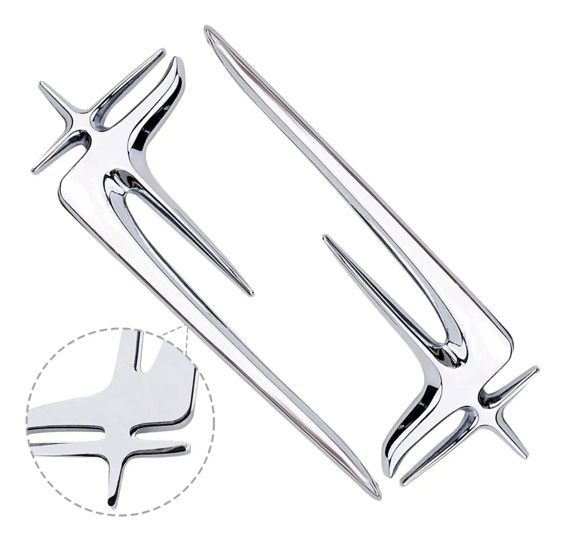 3D Metal Emblem L Shape Side Marker [Pair] - STICKER_L_MARKER