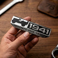 3D Metal Sticker 1941 75th Emblem Sticker for Jeep, Cars, Metal (Bronze) - STICKER_1947_SILVER