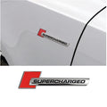 3D Supercharged Metal Sticker - 10 cm x 7.5 cm -STICKER_SUPERCHARGED_SLV