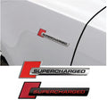 3D Supercharged Metal Sticker - 10 cm x 7.5 cm -STICKER_SUPERCHARGED_BLK