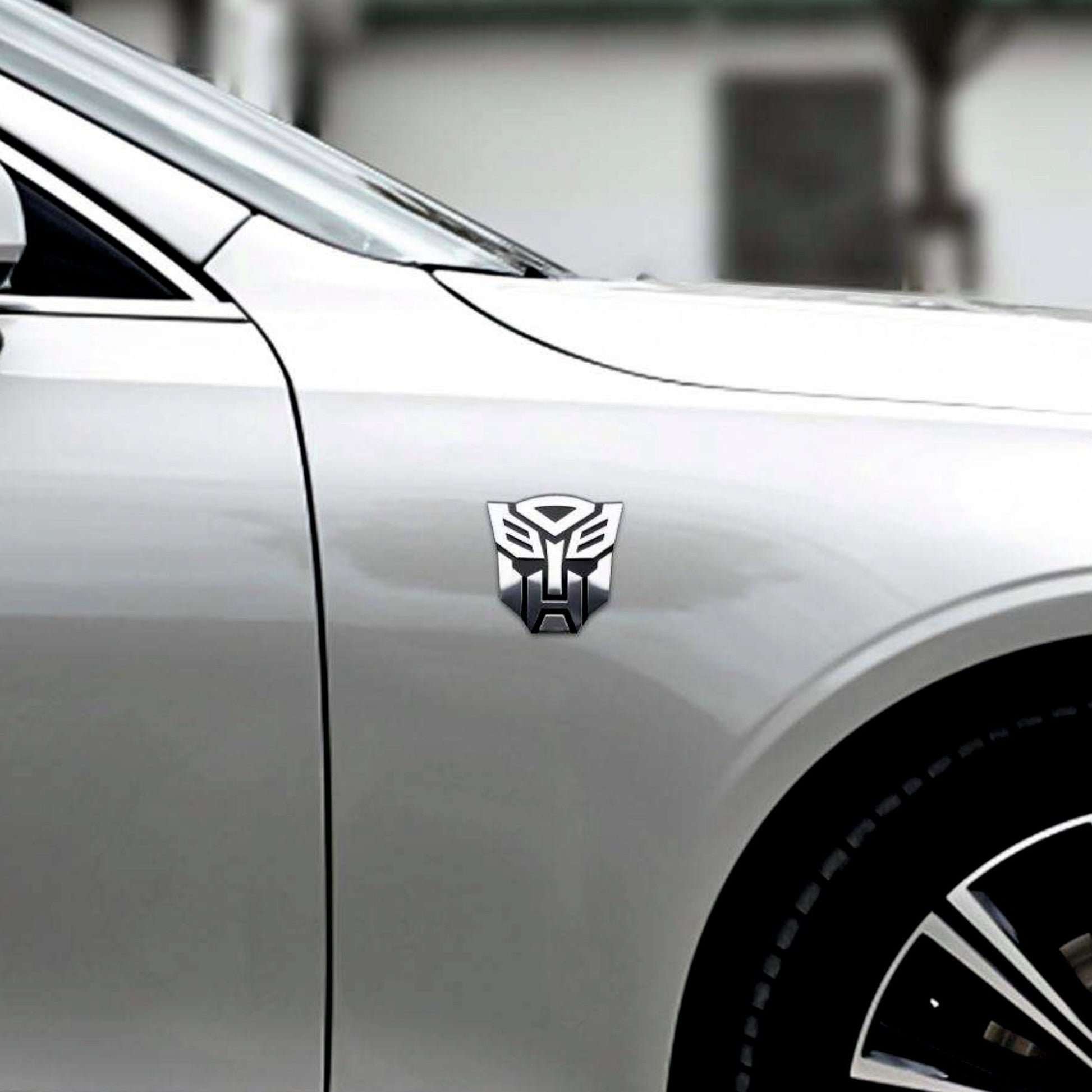 3D Transformer Car Badge Emblem | 7cm x 7cm | All Vehicle Exterior Decorative Logo, Self - Adhesive - STICKER_TRANSFORMER