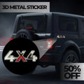 4x4 3D Logo Car Badge Emblem | 15cm x 4cm | All Vehicle Exterior Decorative Logo, Self - Adhesive - STICKER_4X4_SR-D2