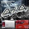 4x4 Off - Road Chrome & Black 3D Emblem | 11cm x 3.5cm | All Vehicle Exterior Decorative Logo, Self - Adhesive - STICKER_4X4