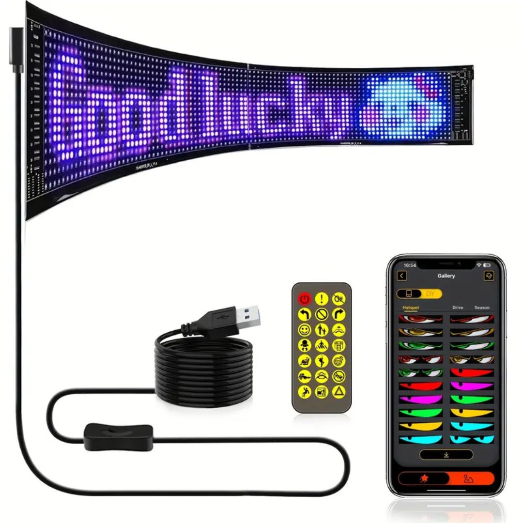 LED Matrix Panel-Soft Screen, Remote Control And APP Control, DIY Animation/text Flexible LED