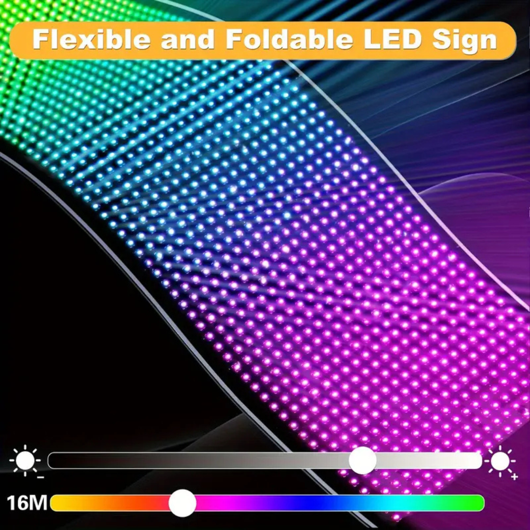 LED Matrix Panel-Soft Screen, Remote Control And APP Control, DIY Animation/text Flexible LED