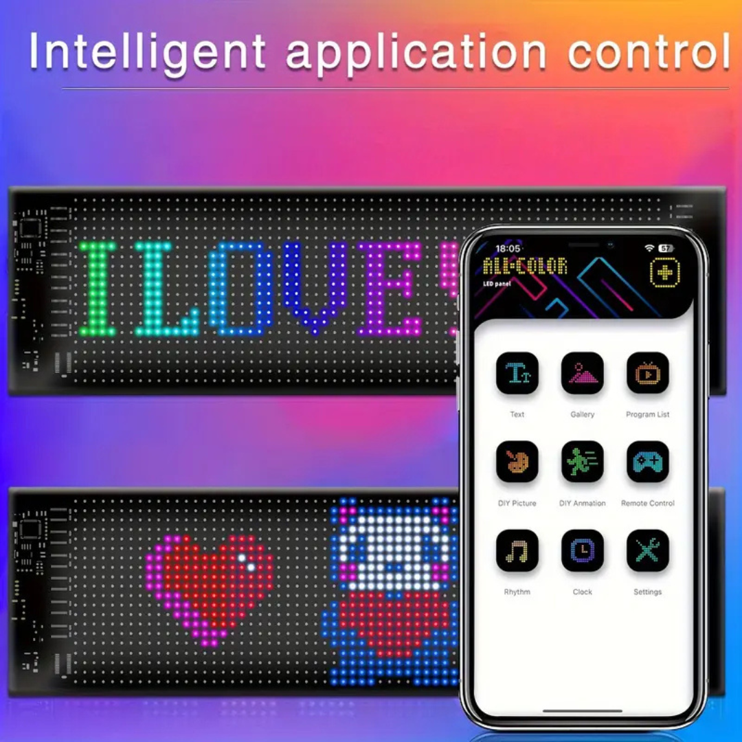 LED Matrix Panel-Soft Screen, Remote Control And APP Control, DIY Animation/text Flexible LED