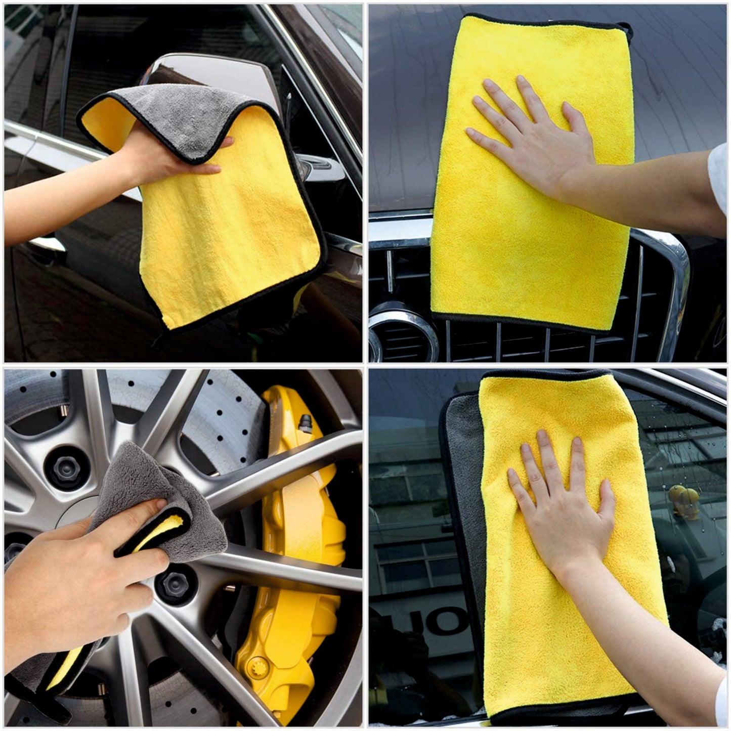 Microfiber Cleaning Cloth 400 GSM Size 40x40cm | Towel Perfect for Bike | Cars Both Interior and Exterior