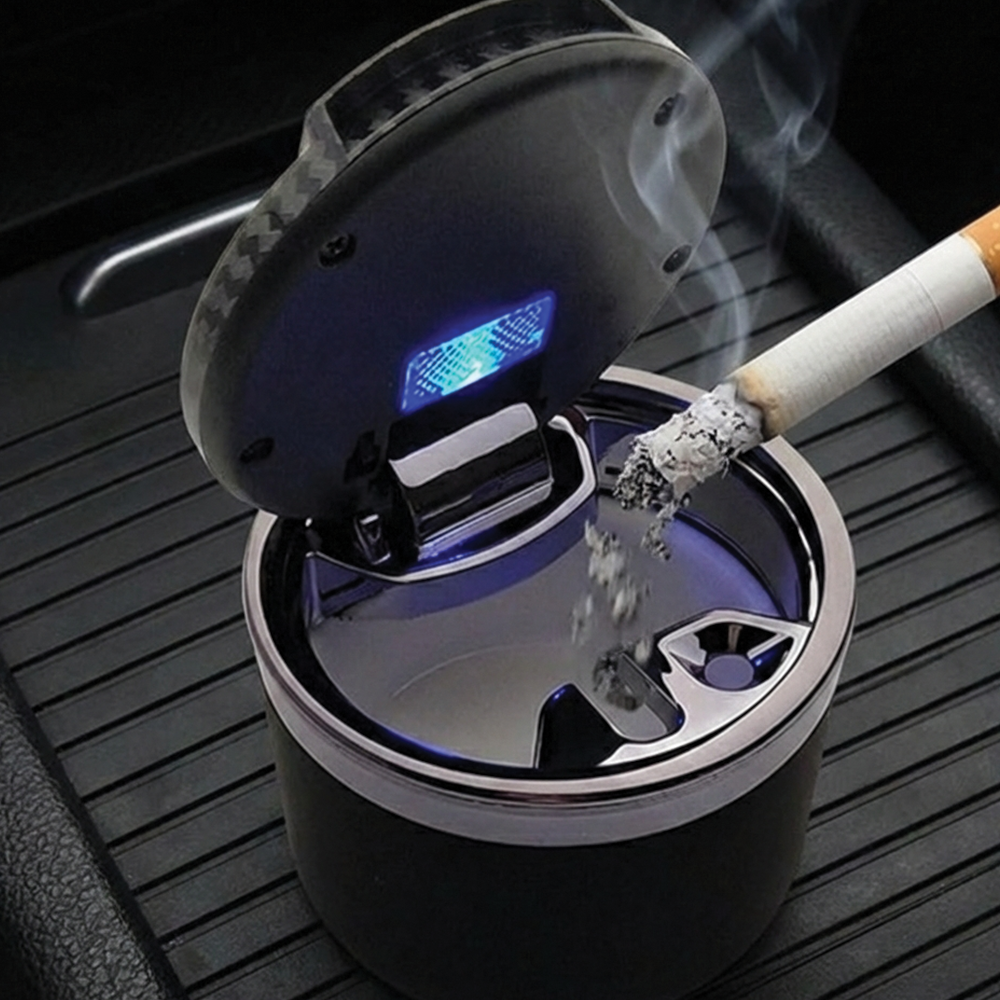 Portable LED Car Ashtray – Smokeless & Compact Design