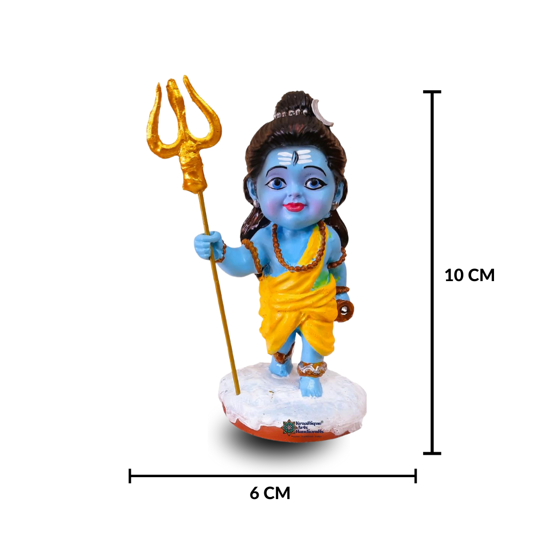 Bal Shiva with Trishul idol For Car Dashboard Accessories