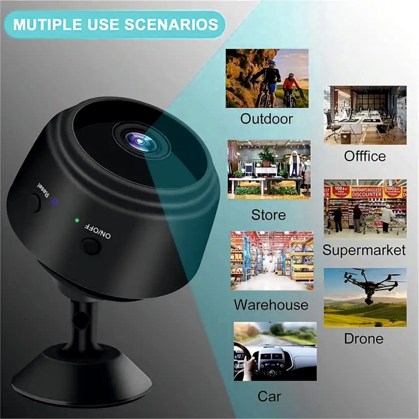 Mini Wireless Camera Wifi IP Home Security 1080P HD Night Vision Cam