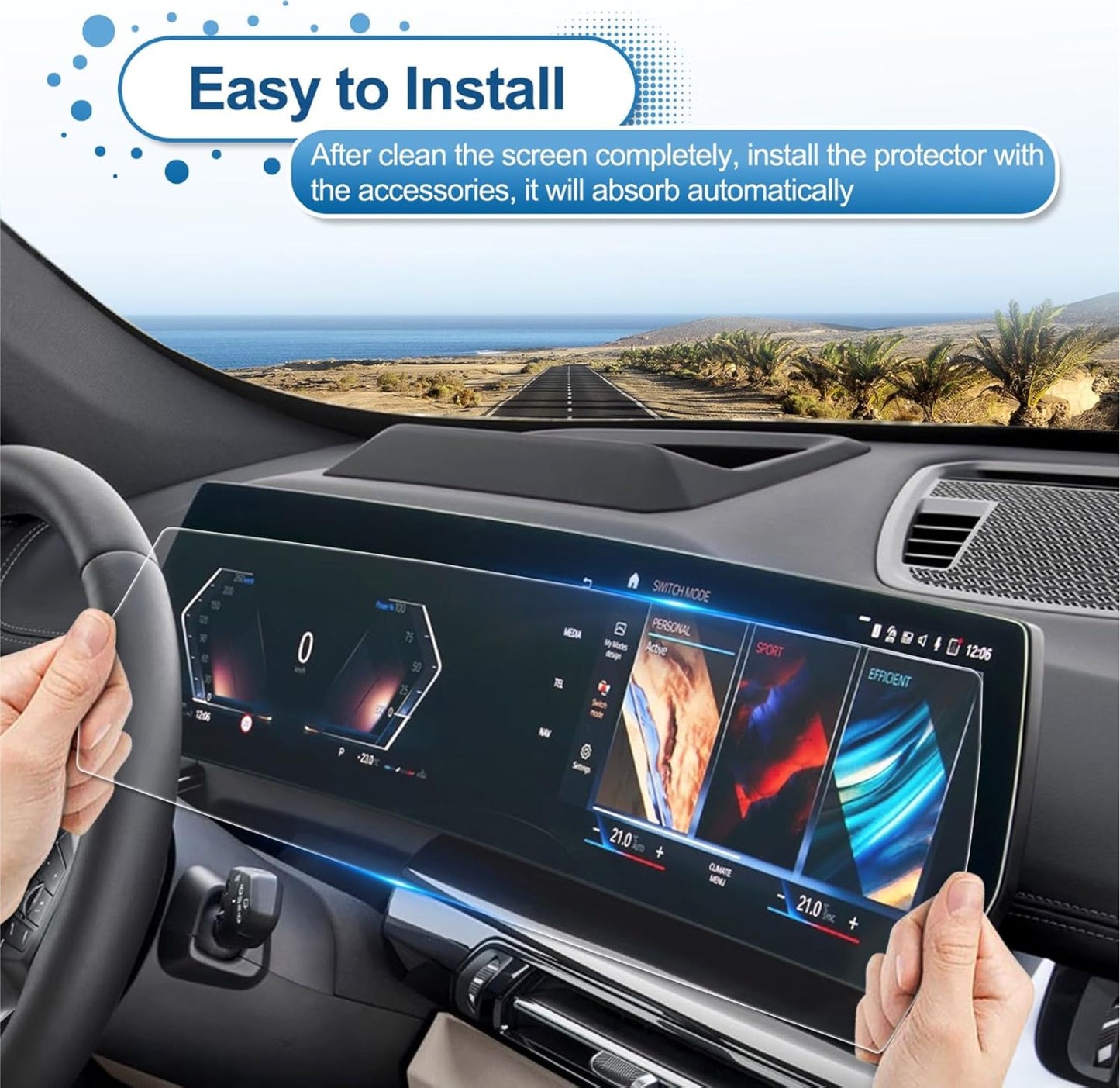 BMW X1 2024 Full Touch Screen Infotainment System Screen Guard