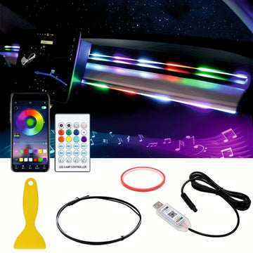 RGB Car Interior Ambient Lighting Kit | APP Controlled Music Sync LED Strip