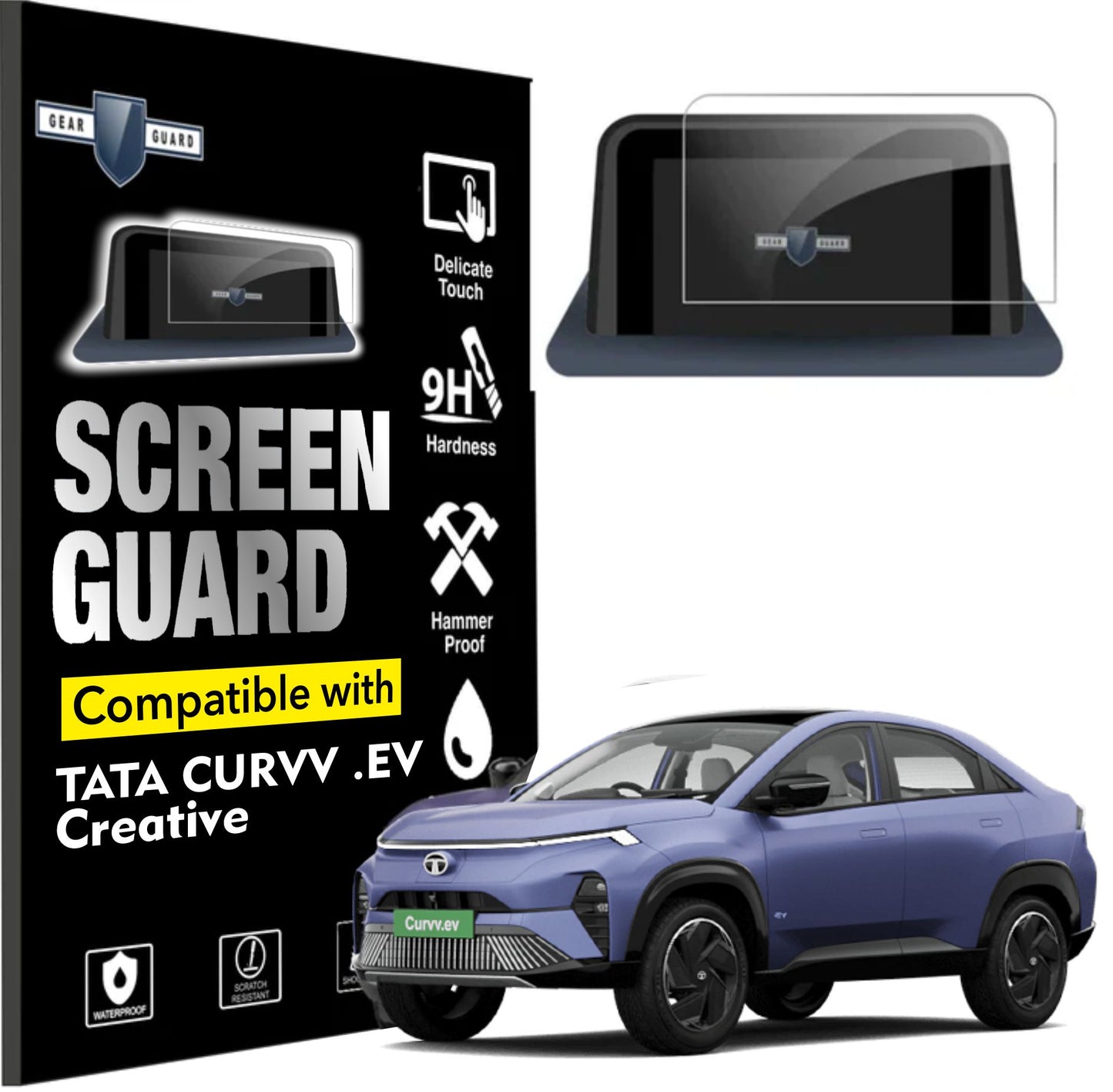 TATA Curvv EV Infotainment System Touch Screen Guard [2024-Running]