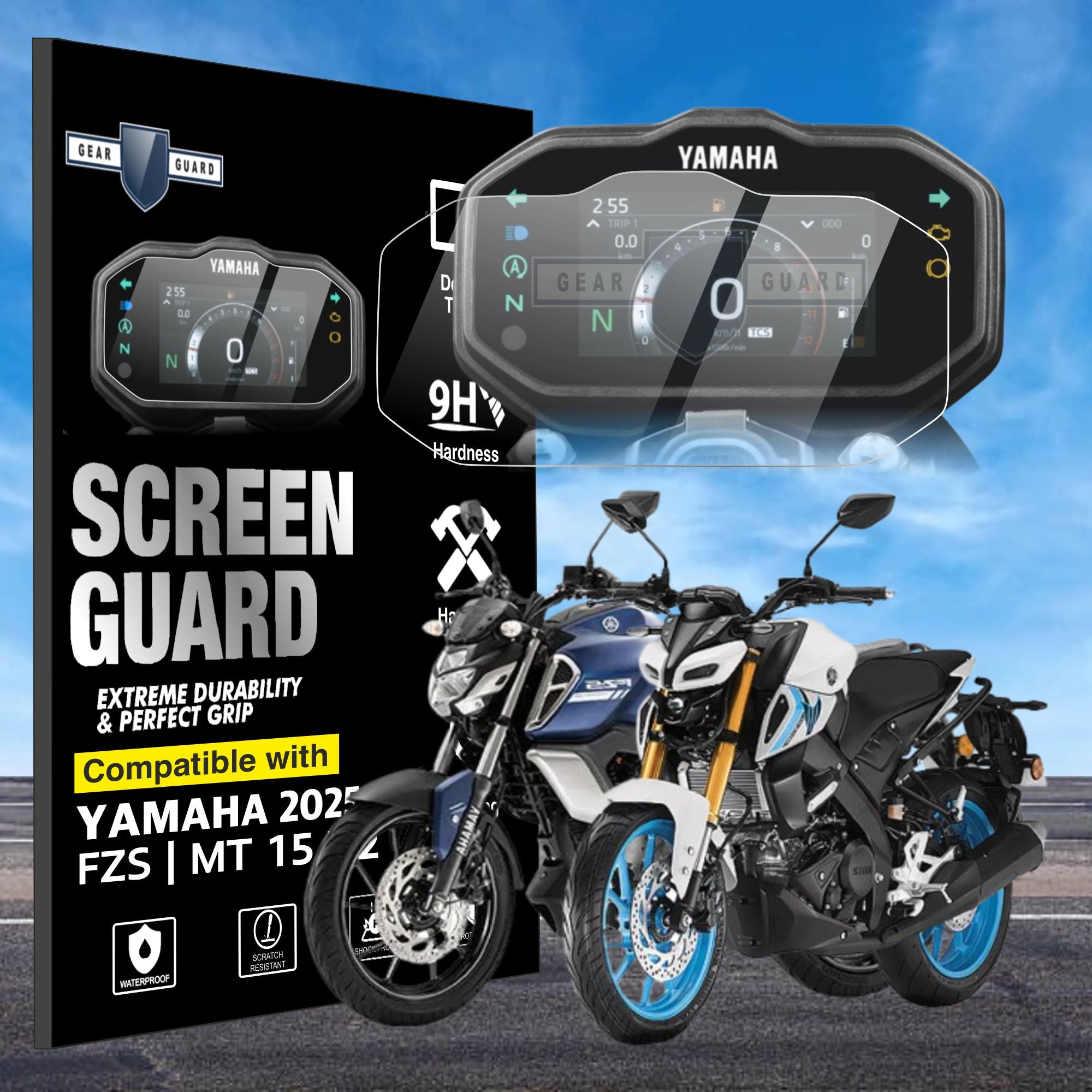 Yamaha MT-15 V2 (2025), FZ-S Fi Hybrid, FZ-X Hybrid Bike Screen Guard