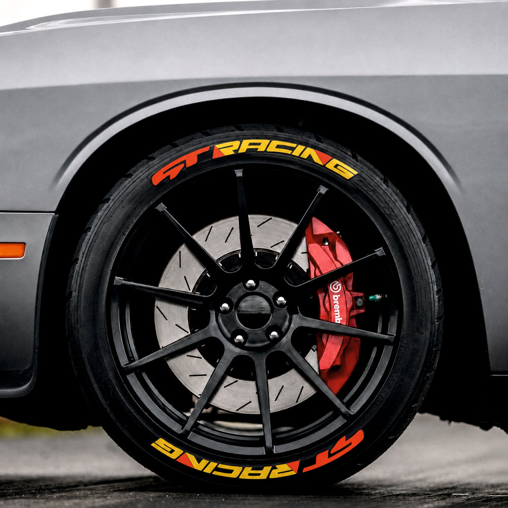 Permanent Tyre Sticker For All Cars & SUV - GT Racing