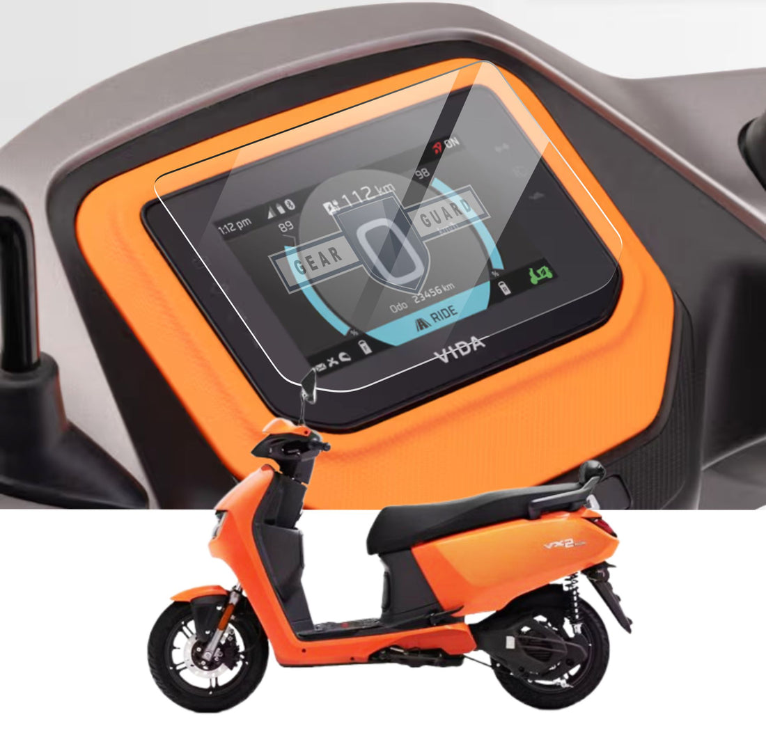 Hero vida vx2 ev scooter tft display screen guard protector tempered glass protection film unbreakable clear battery scooty new 2025 screen 