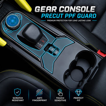 TATA Harrier Interior Gear Console Precut PPF Guard [Automatic] [Top Model]