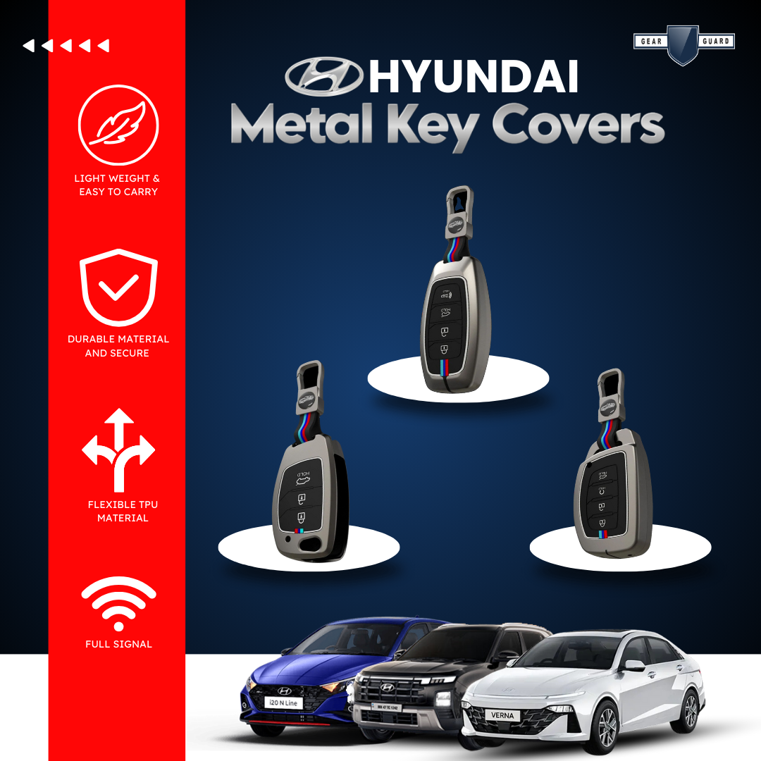 Car Metal Shape Key Cover For Hyundai Cars