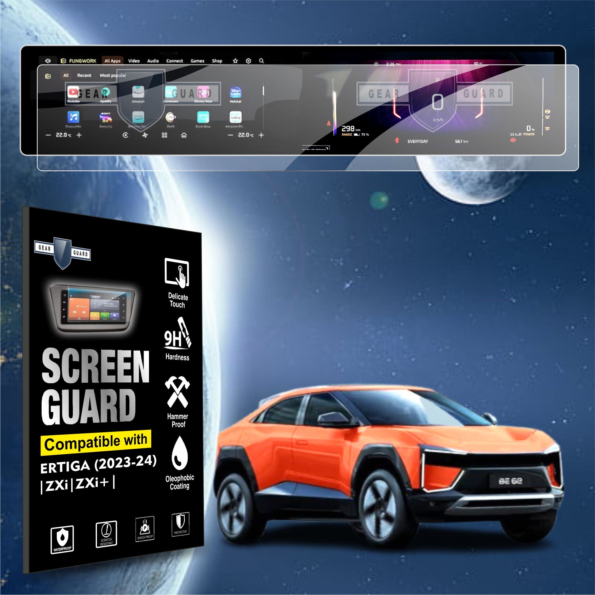 Mahindra BE 6 Accessories Infotainment System Touch Screen Guard