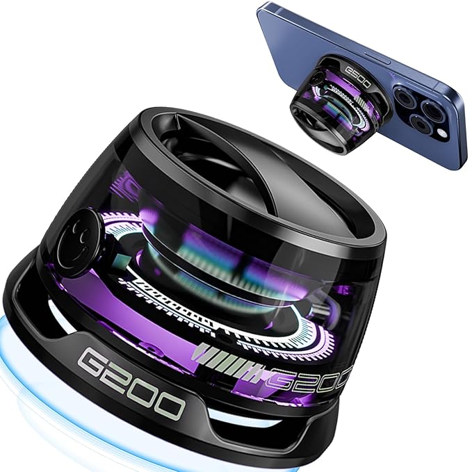 Magnetic Mini Bluetooth Speaker with RGB Lights & Phone Holder [G200]