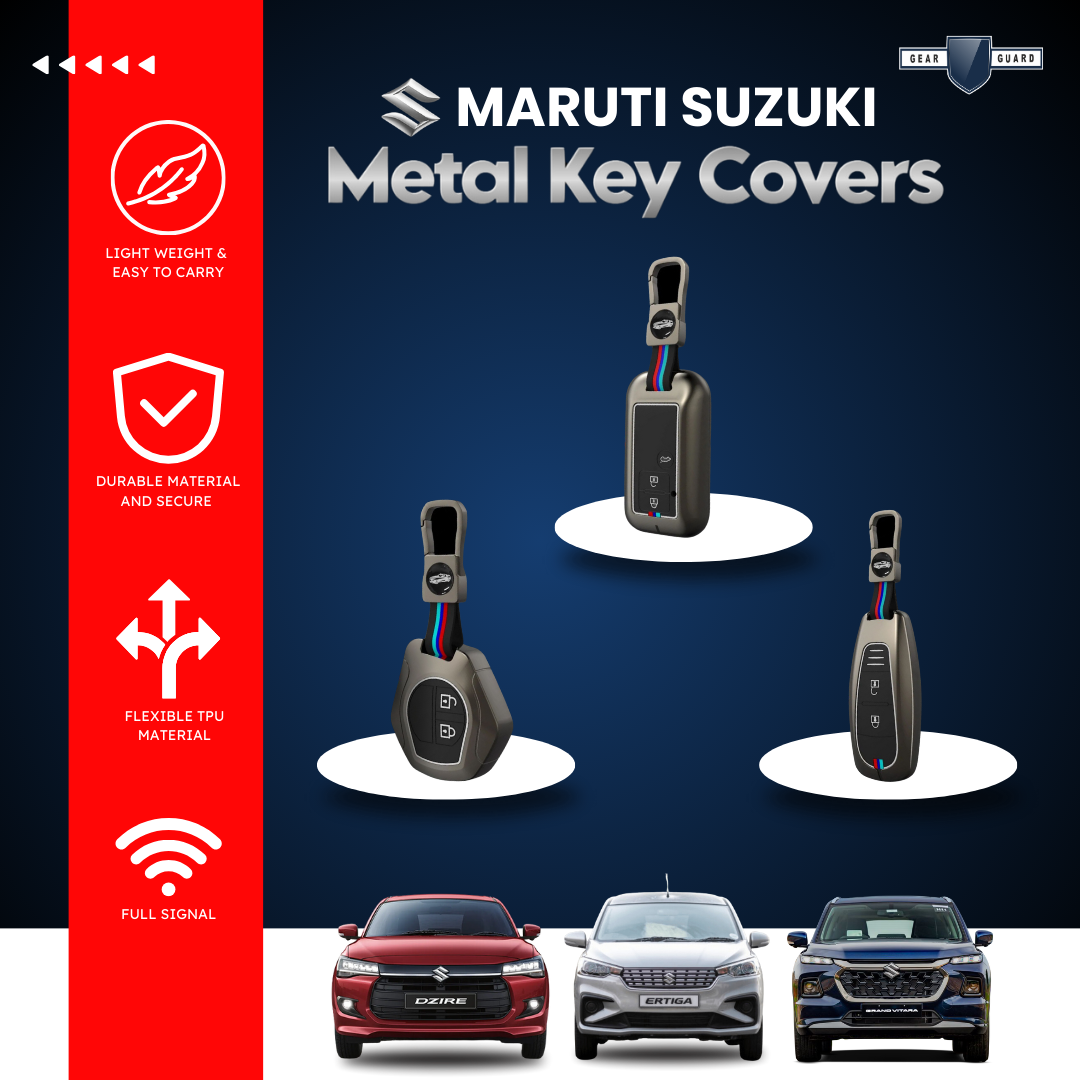 Car Metal Shape Key Cover For Maruti Suzuki Cars