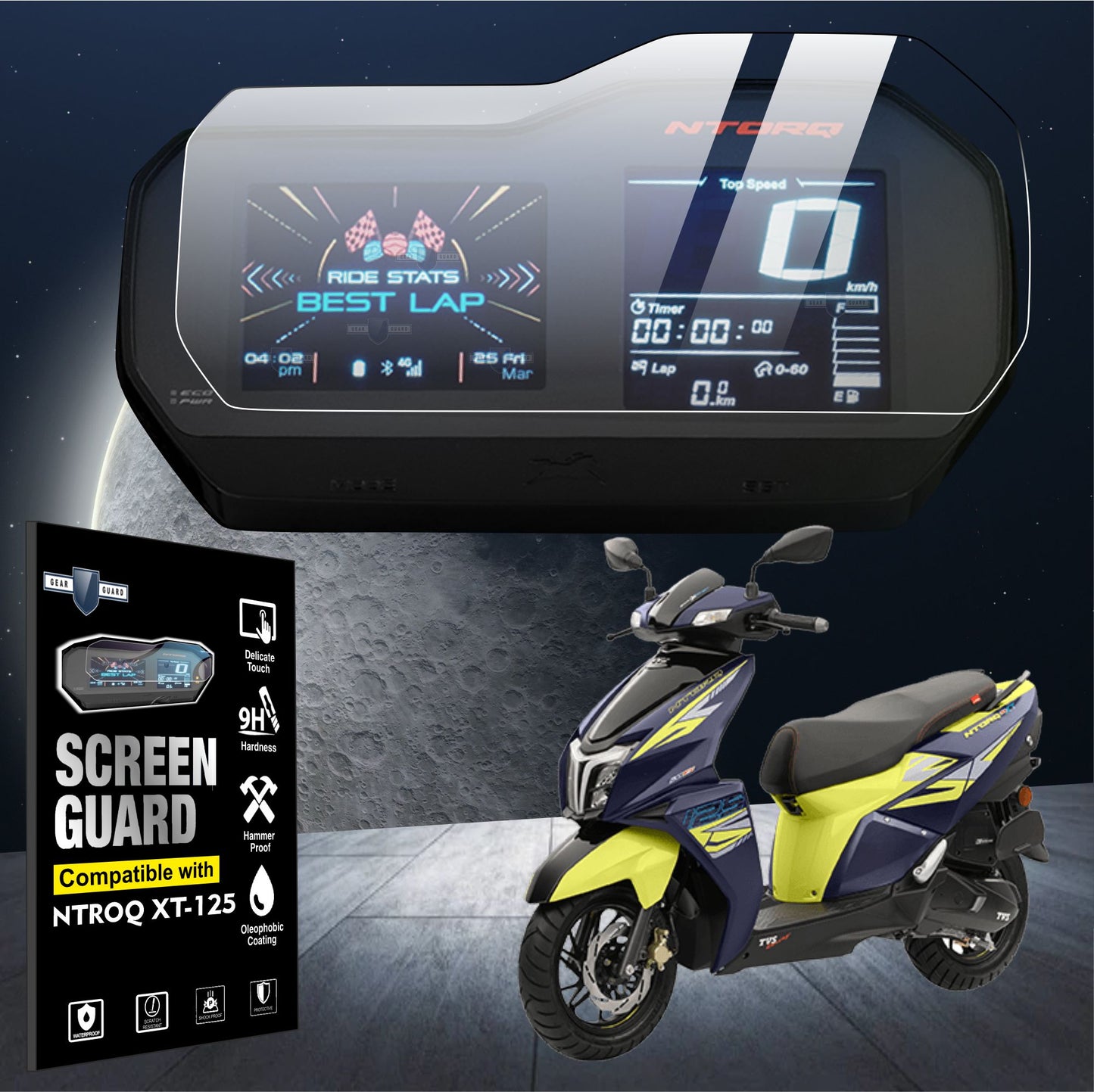 TVS Ntorq XT-125 Accessories Instrument Cluster screen Guard