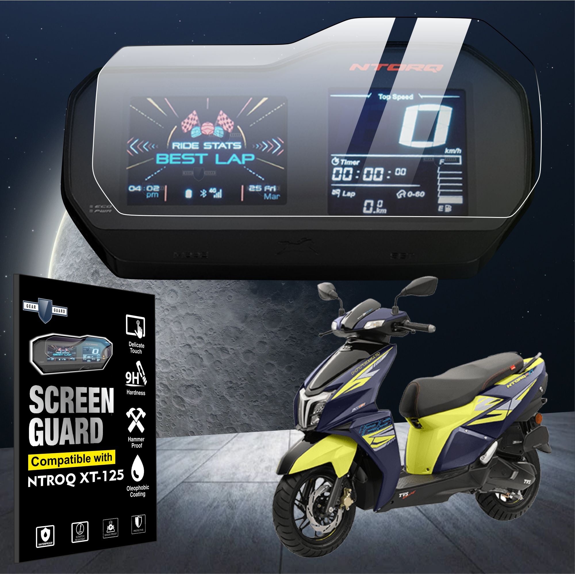 Tvs Ntorq 125 Xt 2023 Accessories Digital Console Screen Protector