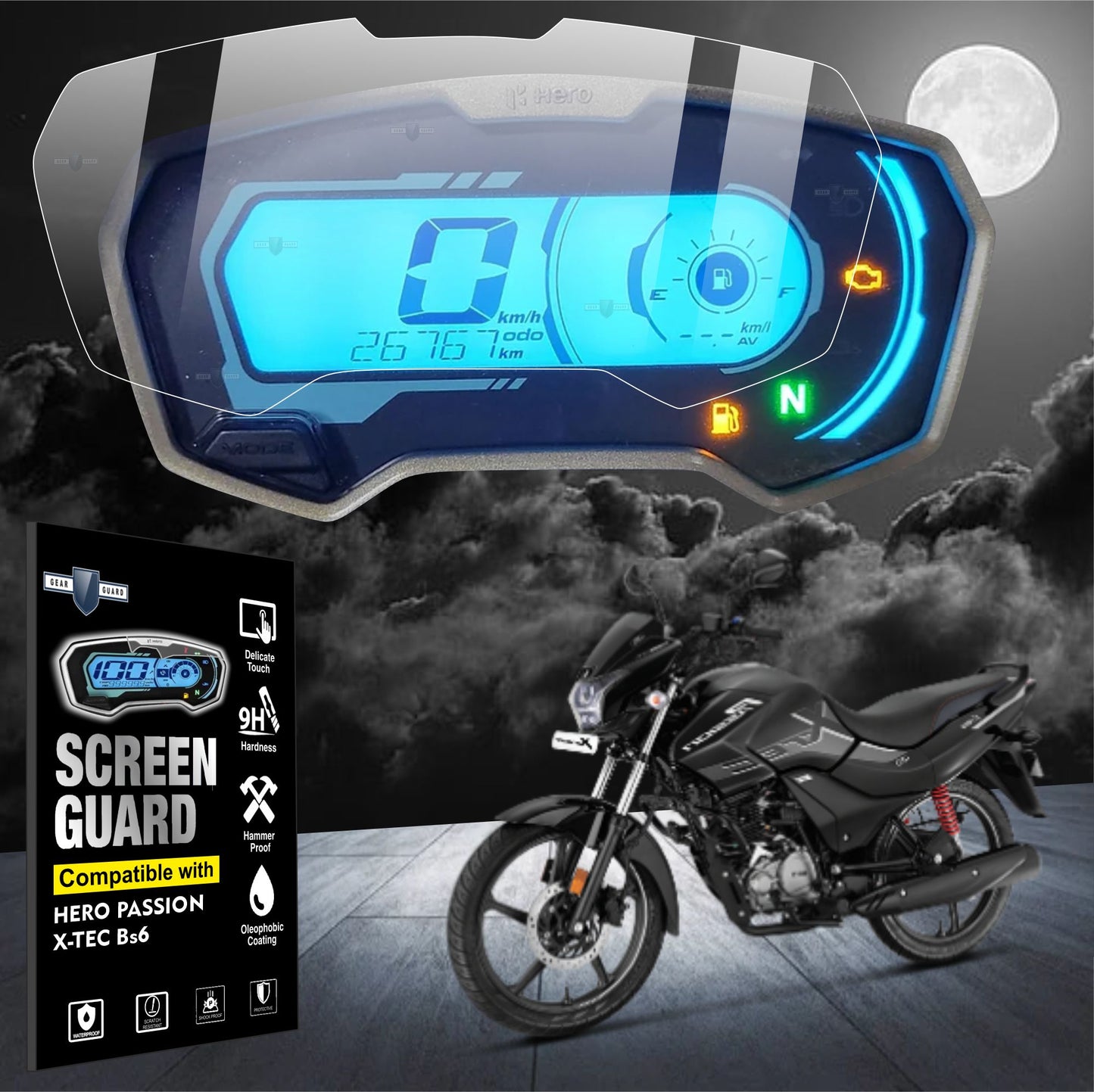 Hero Passion Xtec BS6 Accessories Screen Guard