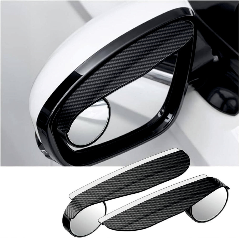 Carbon Fiber Rear View Mirror Rain Guard | Side Mirror Rain Visor Protector (2 SET)