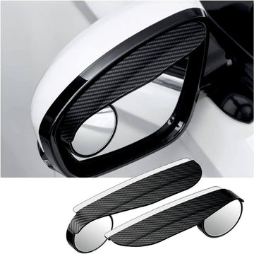 Carbon Fiber Rear View Mirror Rain Guard | Side Mirror Rain Visor Protector (2 SET)
