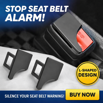 Car Seat Belt Buckle Alarm Stopper L Shape (pack of 2)