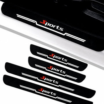 Sports Carbon Fiber Car Door Sill Guard - Set 4