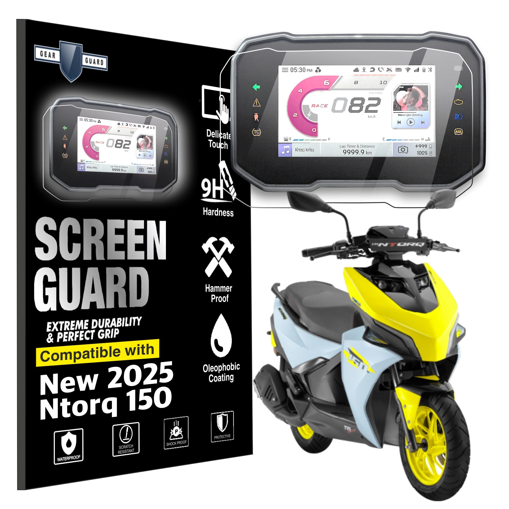 TVS Ntorq 150 (2025) Instrument Cluster Screen Guard