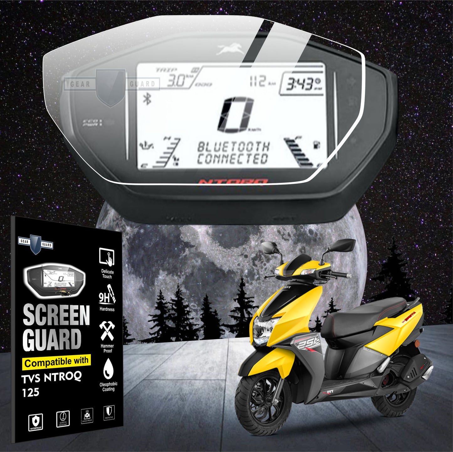 TVS Ntorq 125 Accessories Digital Console Screen Protector